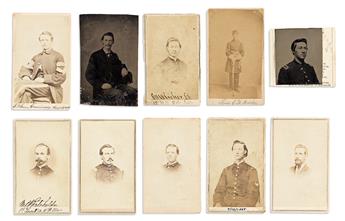 (CIVIL WAR--NEW HAMPSHIRE.) Photograph of Field and Line Officers of the 12th New Hampshire Regt, with 10 related photos.